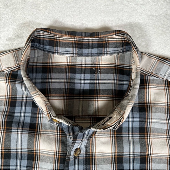 Carhartt Shirt Men Size 2XL Plaid Regular Fit Short Sleeve Single Pocket Cotton - Picture 3 of 9